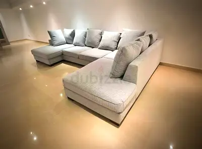 The one Kingstone U shape sofa light grey