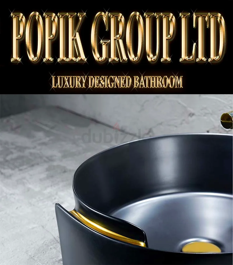 Luxury Black  Gold Designer Basin – Elevate Your Bathroom!63185235898115111