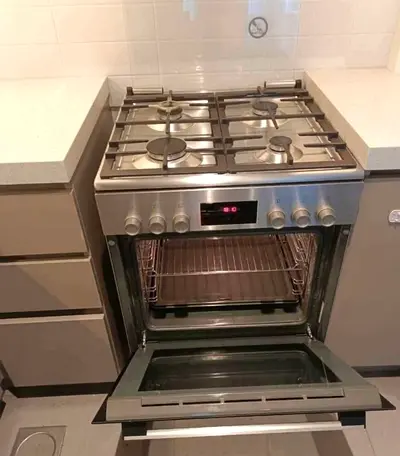 Bosch Free Standing Cooker 4 Burner Gas with Electric Oven Stainless Steel 60Cm HXQ38AE50M