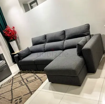 IKEA Eskilstuna L shape sofa bed dark grey