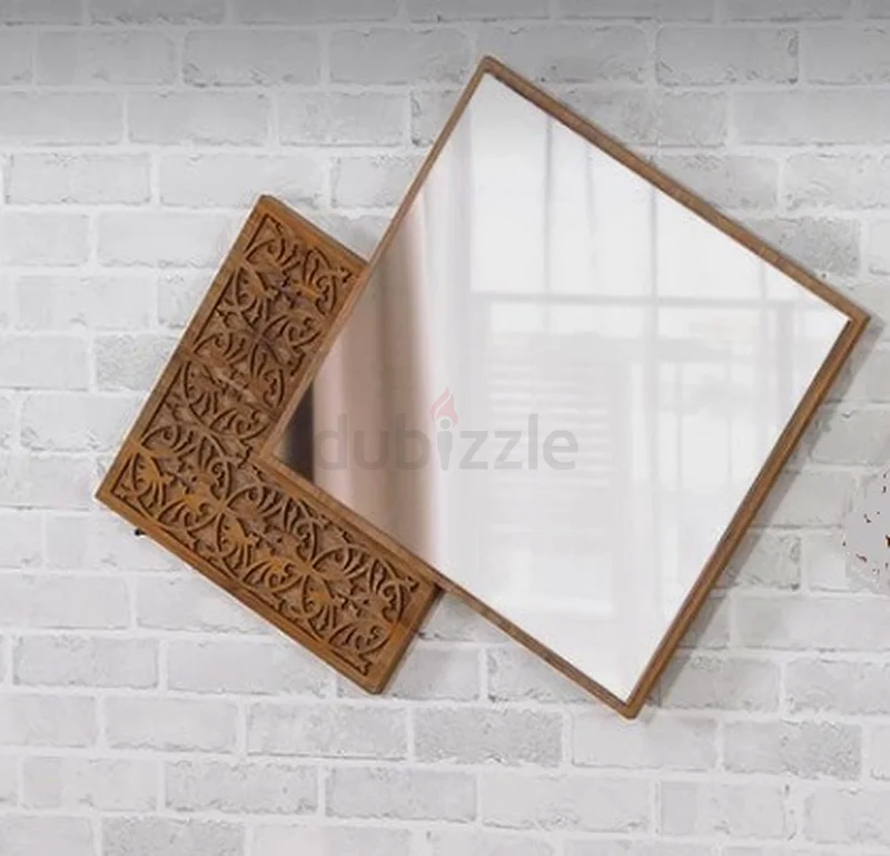 Solid Wood Hand Work Wall Mirror Decor62930643251843111