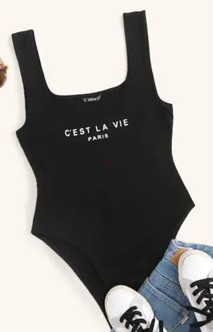 Black cotton inner top, large size