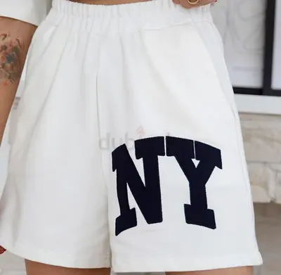White cotton shorts, size M