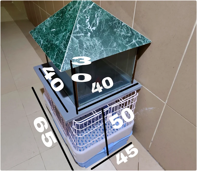 Rabbit/Hamster cage (65x45x50) Aquarium (40x40x30)632321603891231114