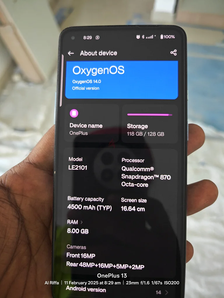 أوبو بلس 9 آر 8/128 جيجابايت للبيع63216839054465112