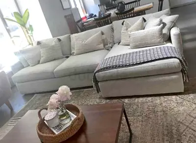 High end Quality Cratebarrel lounge deep L shape sofa