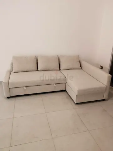 IKEA L Shape Sofa cum bed with big storage in L , you can fix the L left and right