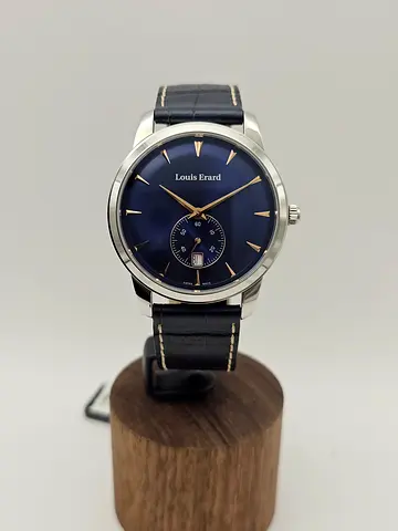 Louis Erard Héritage Quartz Watch, Blue, Date, Small Seconds