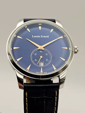 Louis Erard Héritage Quartz Watch, Blue, Date, Small Seconds