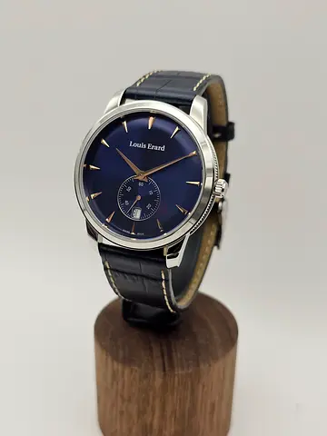 Louis Erard Héritage Quartz Watch, Blue, Date, Small Seconds