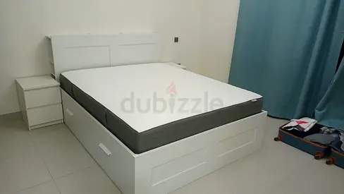 IKEA brimness king 180×200cm bed + headboard  4 big storage drawers underneath  + IKEA mattress