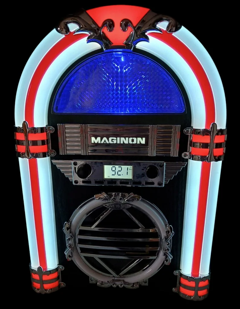 Table top Bluetooth Retro Look Lighted Jukebox CD Player63165711815554111
