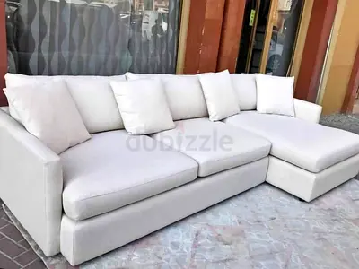 Cratebarrel Lounge deep L shape sofa Feather filled