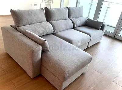 IKEA Eskilstuna L shape sofa bed light Grey