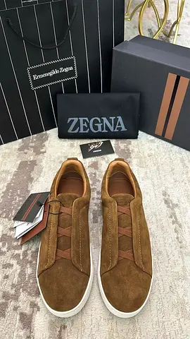 Zegna Triple-Stitch Sneaker ‘Camel Brown’