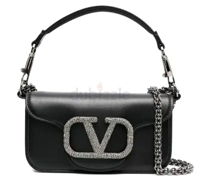Valentino Garavani Small Locó Shoulder Bag. Pure leather