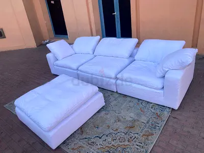High quality marina home Luscious sectional sofa with footstool