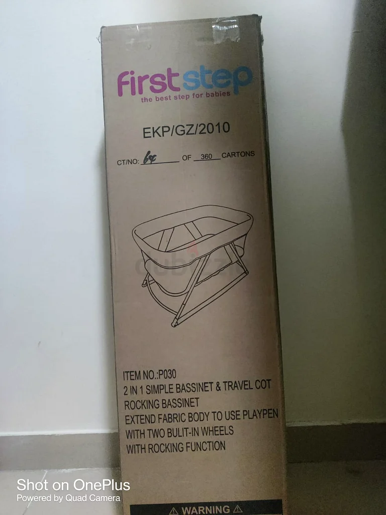 First Step Travel Cot Bassinet (Free Delivery for sharjah Ajman)63204863346305112