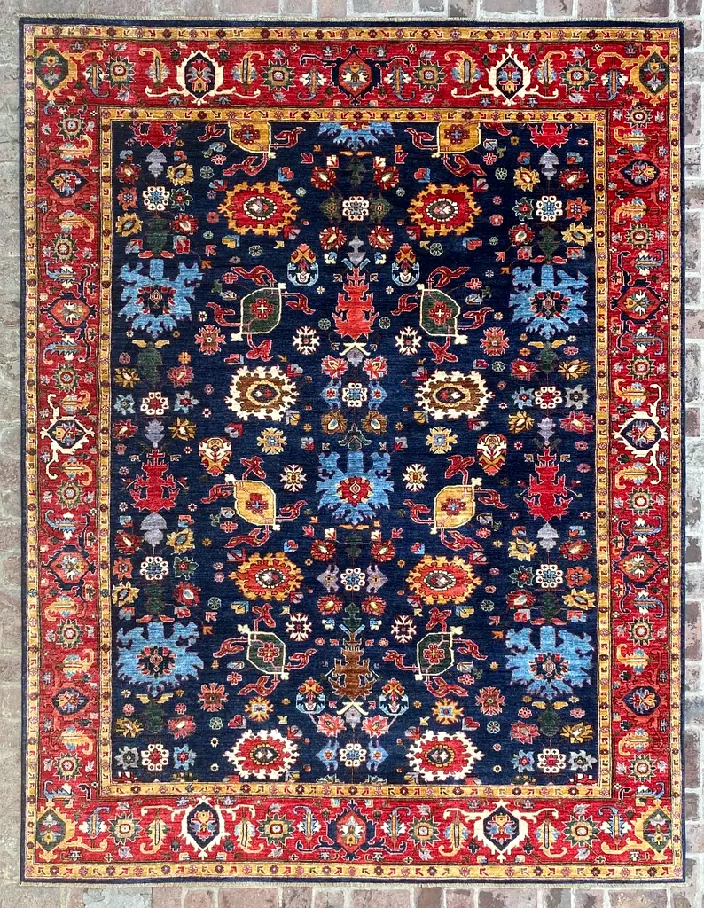 276 x 359 cm | handknotted Persian Bijar Serapi Carpet Fine Quality63209348496514111