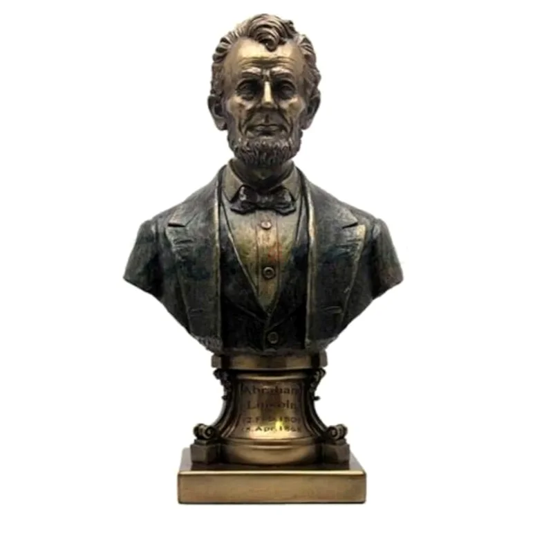 9.25 Abraham Lincoln Bust on Plinth Statue Sculpture United States President632228399808031129