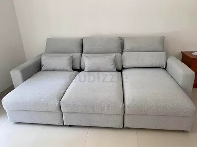 Almost new ikea eskilstuna L shape sofa bed