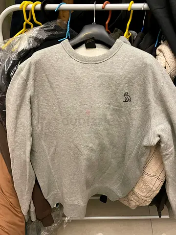 Stylish Grey Sweatshirt with Unique Design-SIZE-S