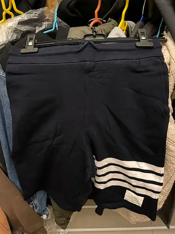Stylish Navy Blue Thom Browne Shorts - Perfect for Your Workout!Size - 2