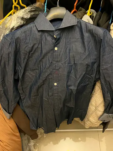 Stylish Blue Button-Up Shirt - Perfect for Casual Outings!SIZE-S
