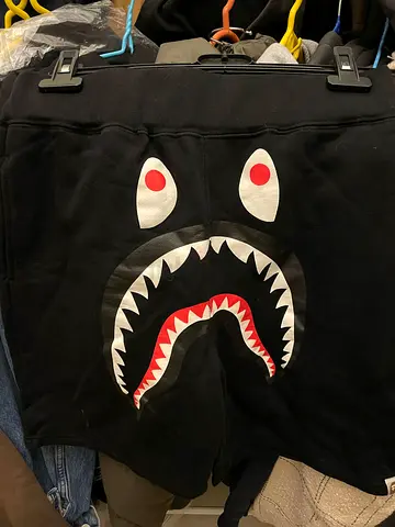 Unique BAPE Shark Shorts - Streetwear Style!Size-S