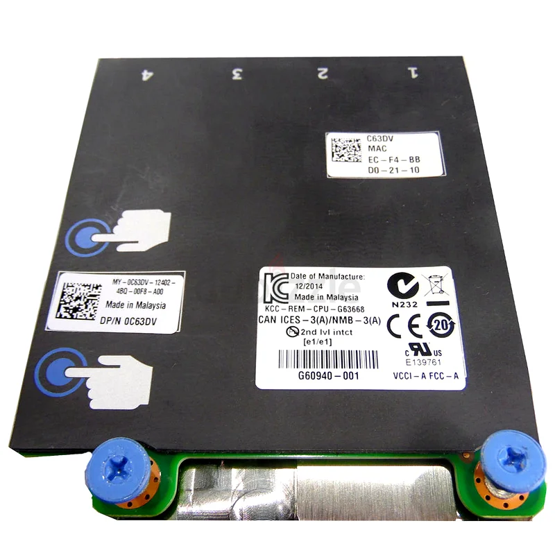 بطاقة ابنة 10GBE SFP+ و1GBE RJ45 من Dell، طراز X520/I350، لموديلات PowerEdge R740 وR740XD وR640 وR730 وR730XD وR63063265095850627113