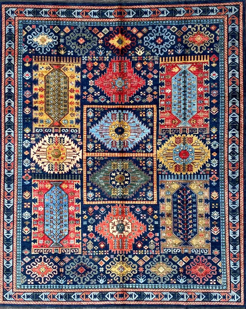 240 x 295 cm | new Handknotted Waziri Afghan Carpet Finest Quality63184228428161111