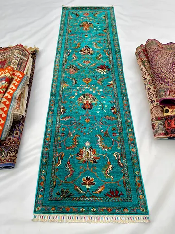 85 x 300 cm | New Handknotted Sultani Runner Carpet