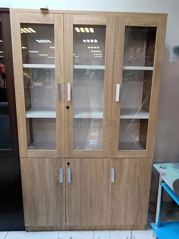3 door bookshelf cabinet