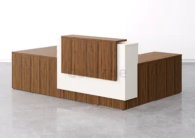 Luxurious Office Reception Desk Counter Custom Made
