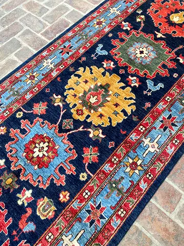 121 x 300 cm | New Handknotted Persian Serapi Runner Carpet