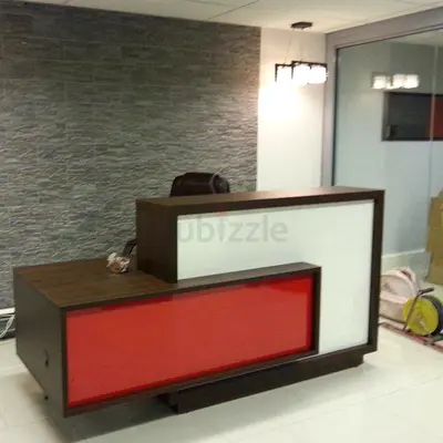 Luxury Office Reception Desk Counter Custom Made