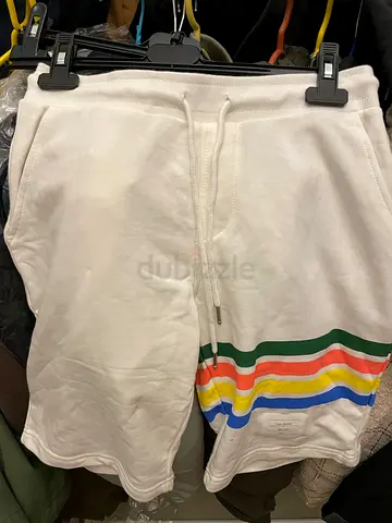 Stylish Thom Browne White Rainbow Stripe Shorts - Perfect for Summer!Szie-2