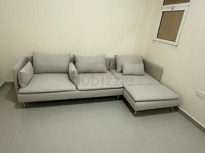 IKEA sodhramn L shape sofa light grey