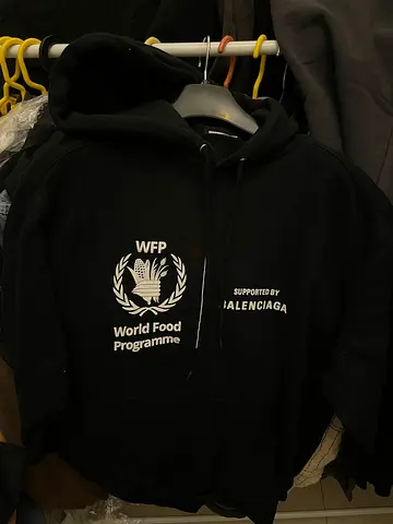 Unique Balenciaga Hoodie Supporting WFP - A Stylish Statement!Size-M