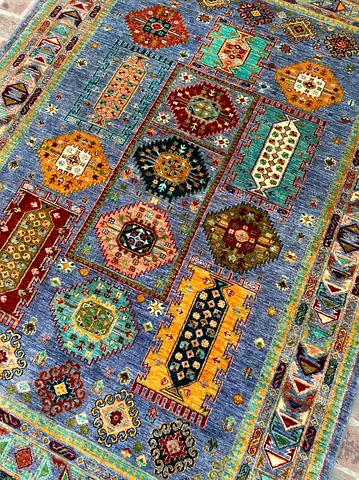 175 x 241 cm | New Handknotted Waziri Aryana Carpet Fine Quality