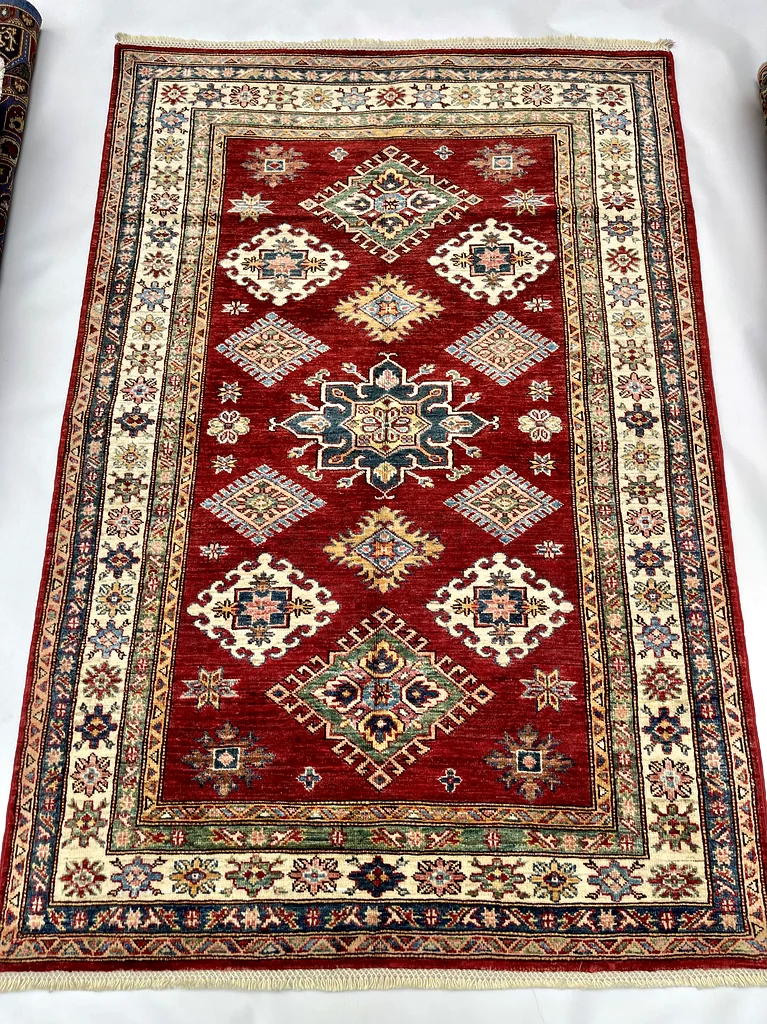 Premium Wool Carpet | 115 x 165 cm | new Handknotted Kazak Super Quality63209348676610111
