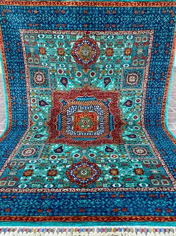 156 x 210 cm | New Handknotted Fine Quality Mamluk Carpet