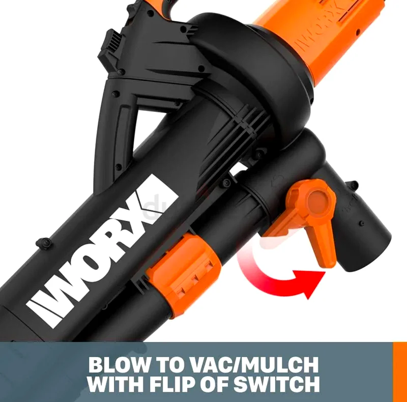 Worx WG509 TriVac 12 أمبير 3 في 1 نافخ كهربائي / مُجَزِّئ / مكنسة كهربائية مع ميزة المجزئة63252949419779111