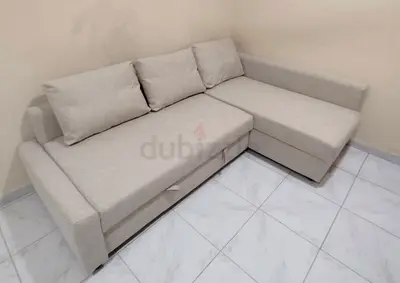 IKEA L Shape Sofa cum bed with big storage in L , you can fix the L left and right any side