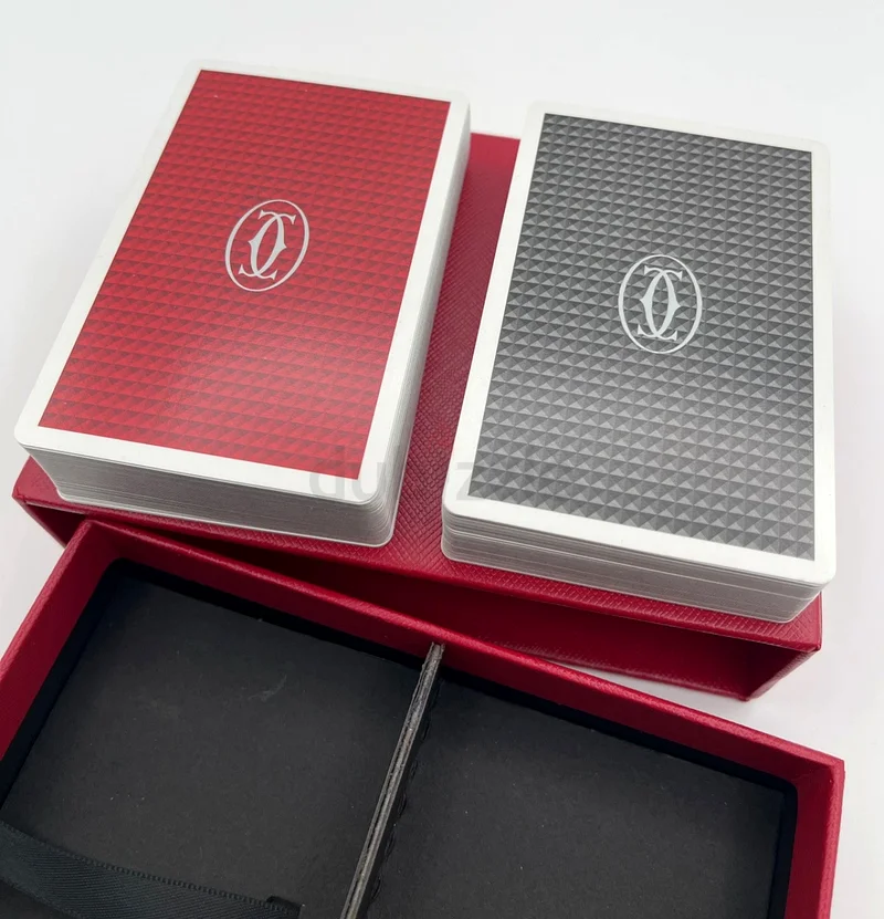 Cartier Playing Cards Set - Red  Black Card Decks in Box AD VIP Gift62863823624962113