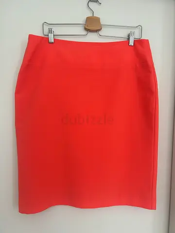 Orange pencil office skirt size L-M