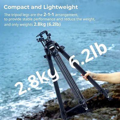 SmallRig AD-50Lite Lightweight Aluminum Alloy Video Tripod System Brand New