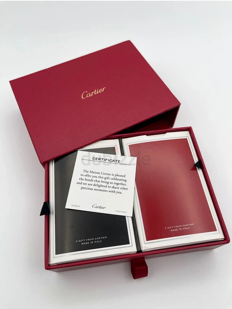 Cartier Playing Cards Set - Red  Black Card Decks in Box AD VIP Gift62863823624962112