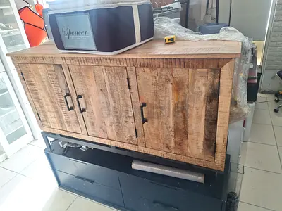 Solid wood side board
