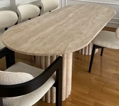 Travertine marble dining table for sale